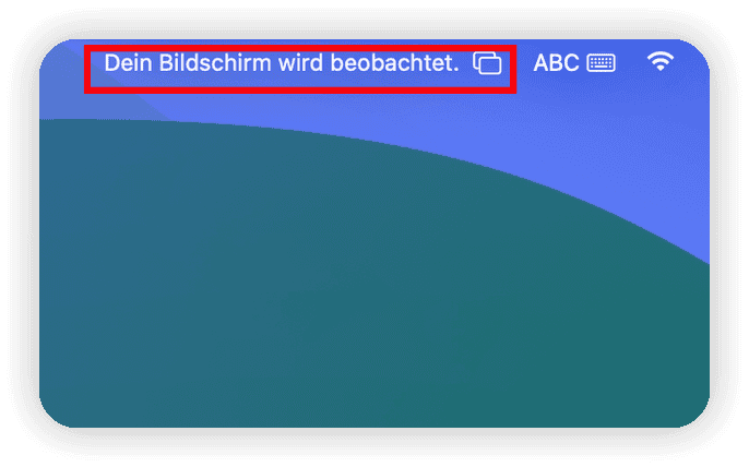 Dein Bildschirm wird beobachtet - Symbol