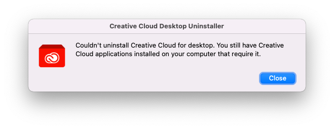 Can't Uninstall Apps in Adobe Creative Cloud