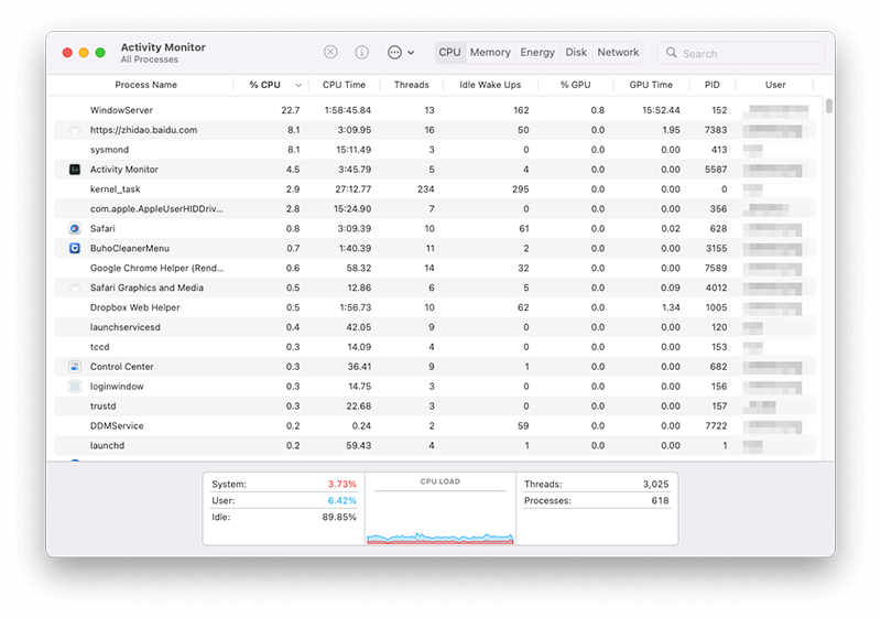 Macのcpu使用率を確認 下げる方法 Dr Buho