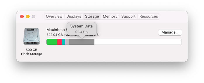Check System Data Storage on Mac