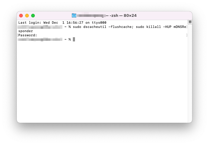 透過終端機清除 Mac 上的 DNS 快取