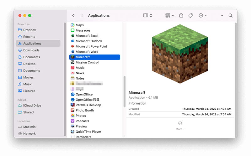Manually Uninstall Minecraft on Mac