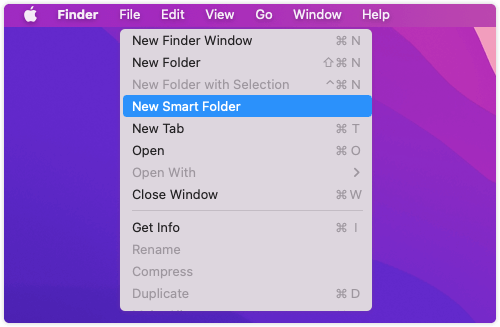 Open New Smart Folder