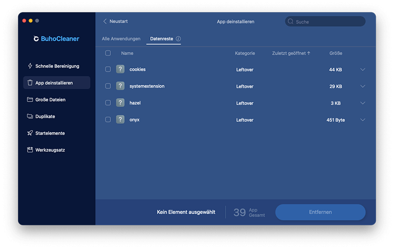 Automatically Remove Leftovers on Mac